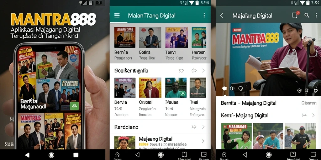 Antarmuka utama aplikasi MANTRA88 yang menarik dan informatif.